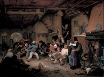 Bauern tanzen in einer Taverne